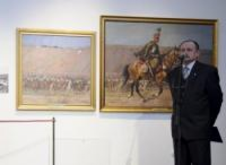 Fragmenty "Panoramy Siedmiogrodzkiej" w Muzeum w Tarnowie. Fot. PAP/P. Topolski