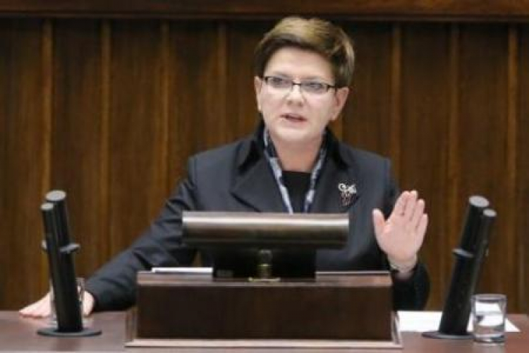 Premier Beata Szydło podczas debaty nad expose. Fot. PAP/R. Pietruszka
