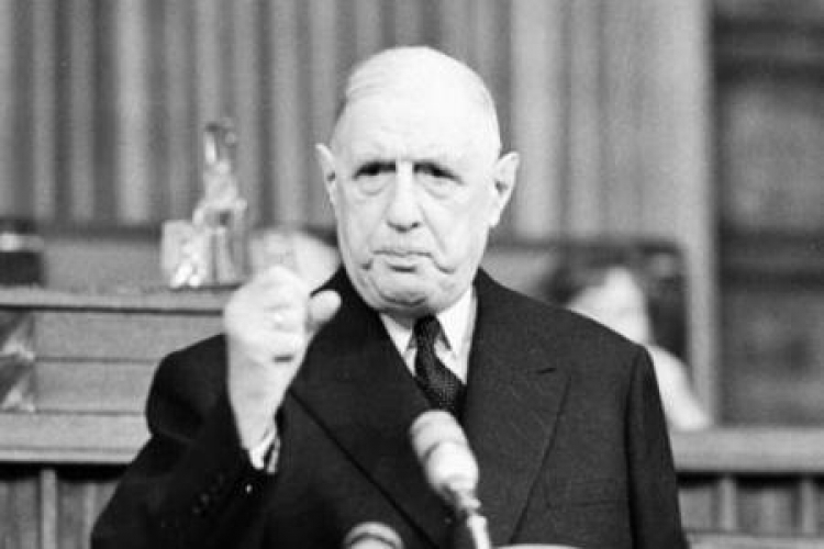 Charles de Gaulle w Sejmie podczas wizyty w Polsce w 1967 r. Fot. PAP/CAF. S. Dąbrowiecki