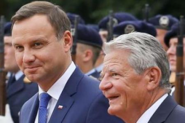 Prezydenci Polski Andrzej Duda i Niemiec Joachim Gauck. Berlin, Niemcy, 28.08.2015. Fot. PAP/P. Supernak