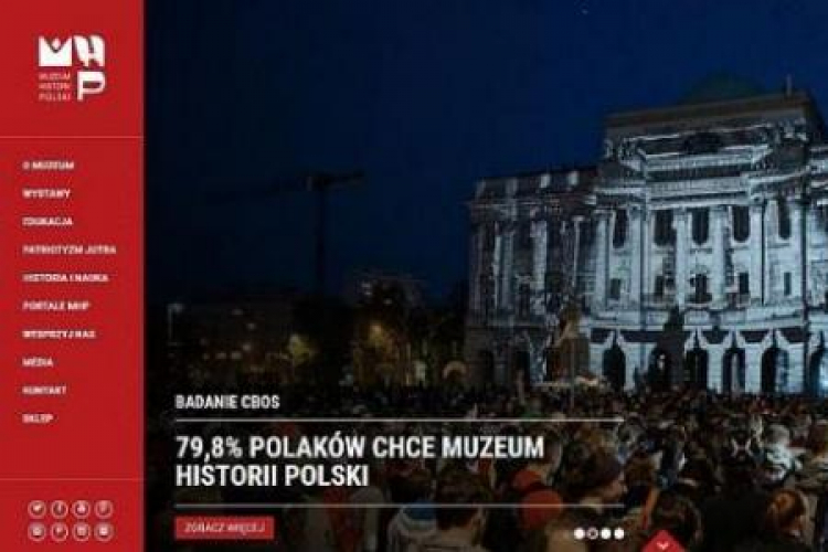 Strona internetowa Muzeum Historii Polski
