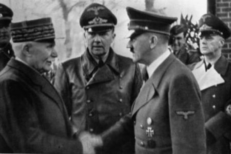 Spotkanie Philippe Petain - Adolf Hitler 1940 r. Fot. PAP/Archiwum