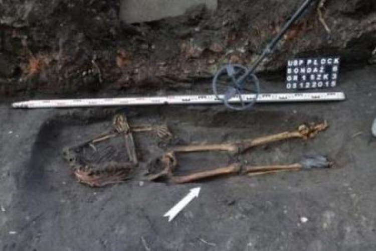 Szczątki znalezione w Płocku w grudniu 2015 r. Fot. IPN