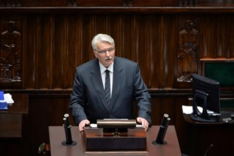 Witold Waszczykowski przedstawia w Sejmie kierunki polityki zagranicznej. PAP/M. Obara