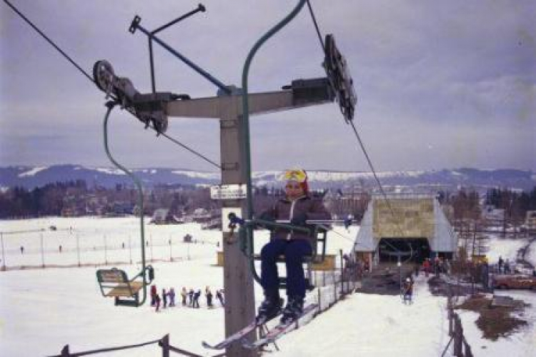 Wyciąg krzesełkowy na Nosal. Lata 80. Fot. PAP/J. Morek 