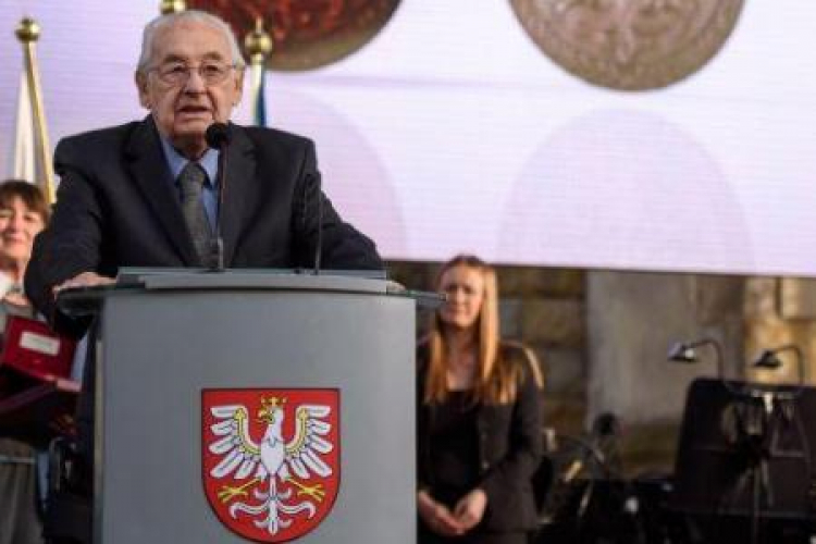 Andrzej Wajda podczas uroczystości na Zamku w Nowym Wiśniczu. Fot. PAP/P. Topolski