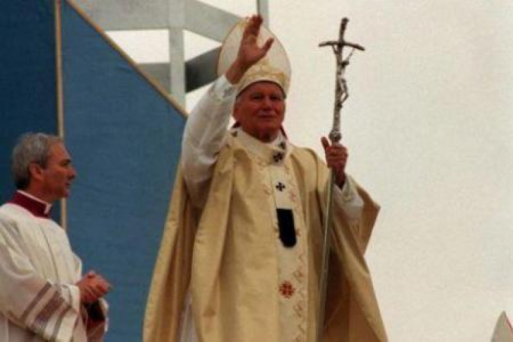 Papież Jan Paweł II we Włocławku. 1991 r. Fot. PAP/J. Mazur