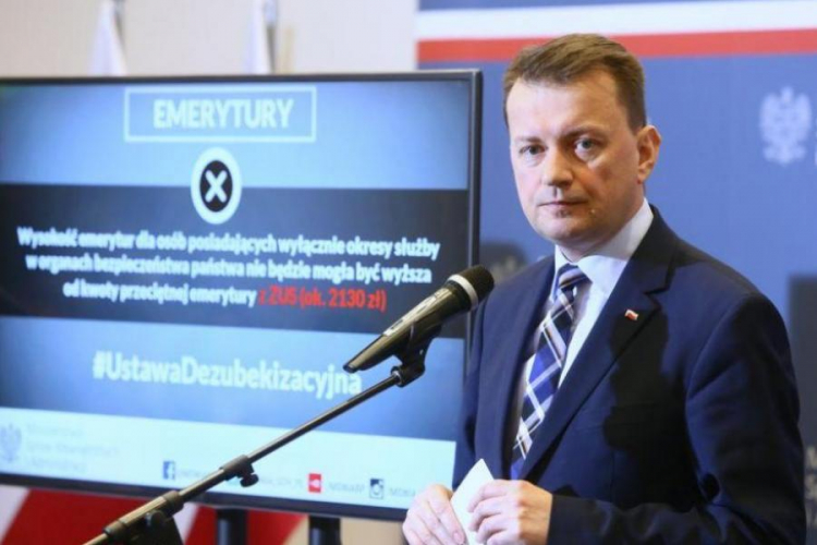 Minister spraw wewnętrznych i administracji Mariusz Błaszczak. Fot. PAP/L. Szymański 