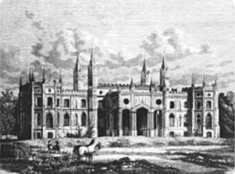 Pałac Paca w Dowspudzie - XIX w. rycina. Źródło: wikipedia commons