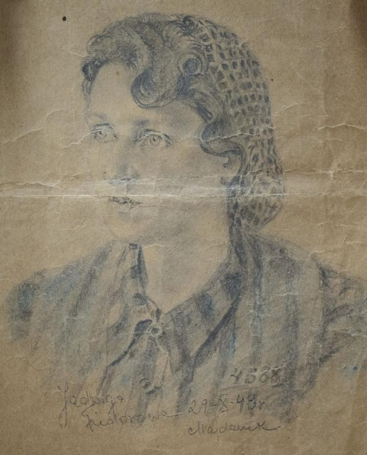 Portret więźniarki obozu koncentracyjnego na Majdanku. Fot. PAP/W. Pacewicz