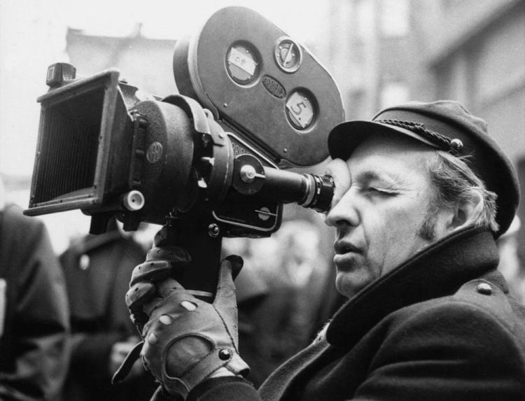 Andrzej Wajda podczas realizacji filmu „Ziemia obiecana”. 1974 r. Fot. PAP/CAF/A. Zbraniecki