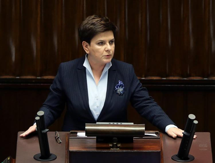 Premier Beata Szydło w Sejmie. Fot. PAP/T. Gzell
