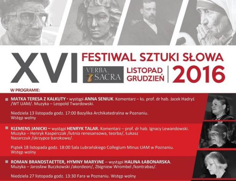 XVI festiwal sztuki słowa Verba Sacra