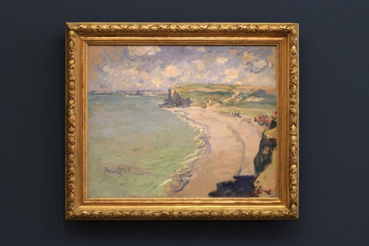 Obraz Claude'a Moneta "Plaża w Pourville" w Muzeum Narodowym w Poznaniu. Fot. PAP/A. Ciereszko