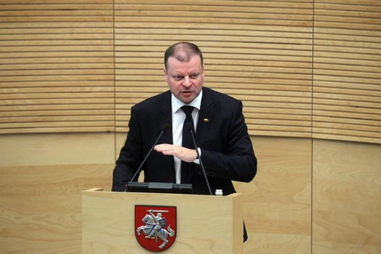 Premier Litwy Saulius Skvernelis. Fot. PAP/EPA