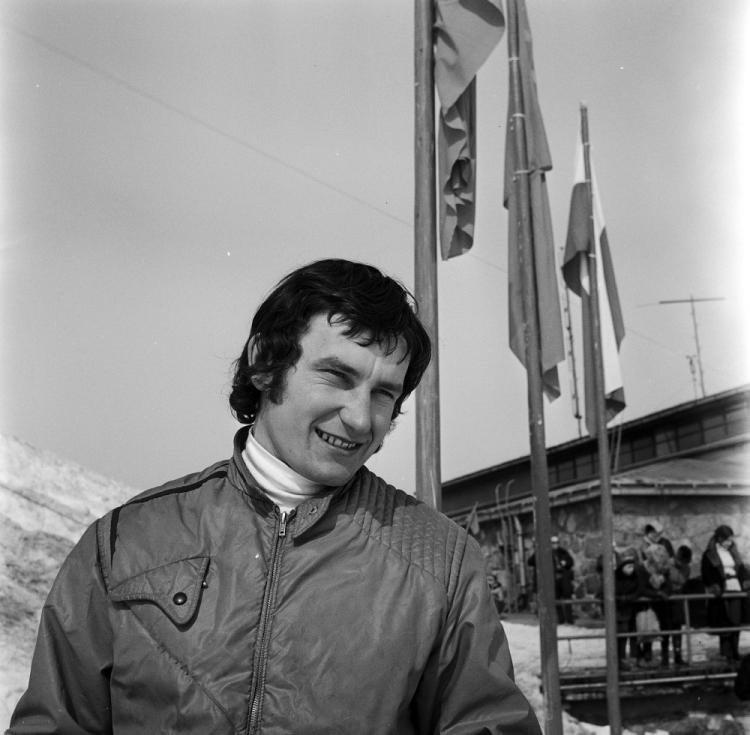Andrzej Bachleda - Curuś. Val Gardena 1970 r. 21. Mistrzostwa Świata w narciarstwie alpejskim. Fot. PAP/CAF