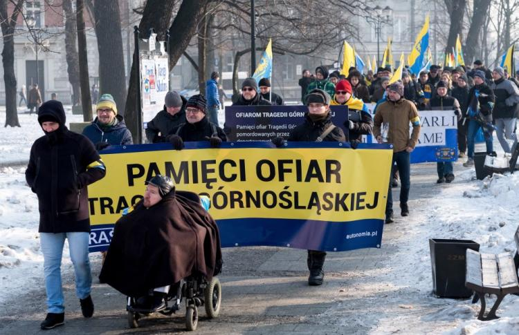 "Marsz Pamięci o Zgodzie" upamiętniający ofiary Tragedii Górnośląskiej. Fot. PAP/A. Grygiel