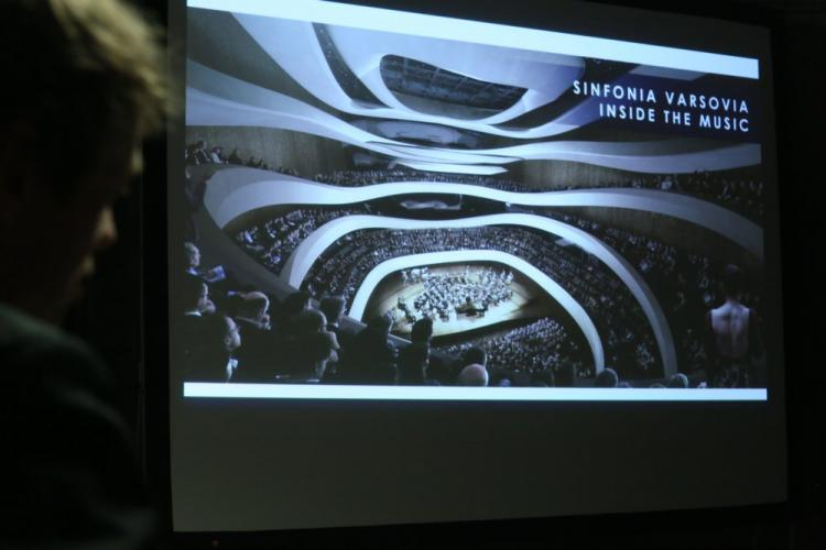Prezentacja projektu architektonicznego Sinfonia Varsovia Centrum. Fot. PAP/L. Szymański