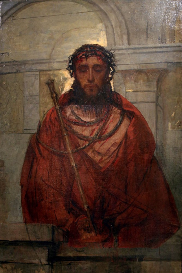 Obraz "Ecce Homo" autorstwa Adama Chmielowskiego w Muzeum Archidiecezjalnym w Krakowie. Fot. PAP/S. Rozpędzik