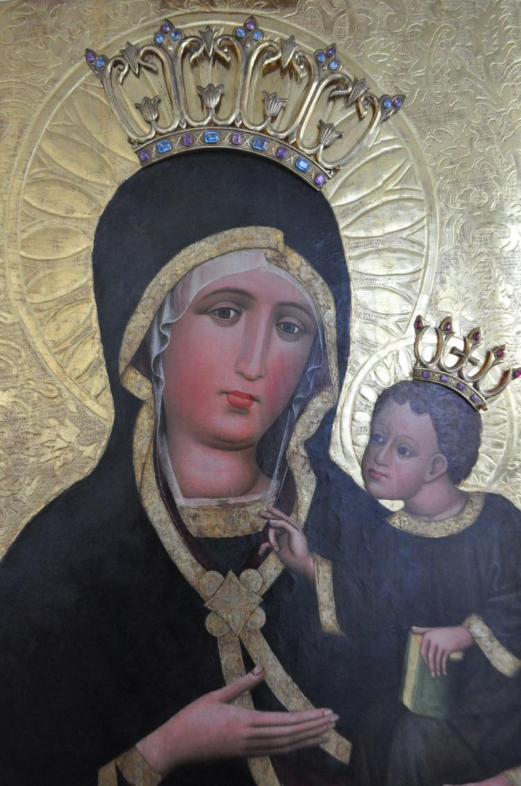 Gotycki obraz Matki Bożej z kościoła w Kętach. Fot. ks. Szymon Tracz
