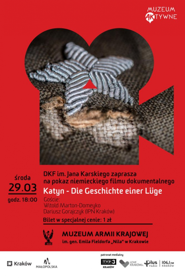 Pokaz niemieckiego filmu „Katyń – opowieść o kłamstwie”  w Muzeum Armii Krajowej w Krakowie