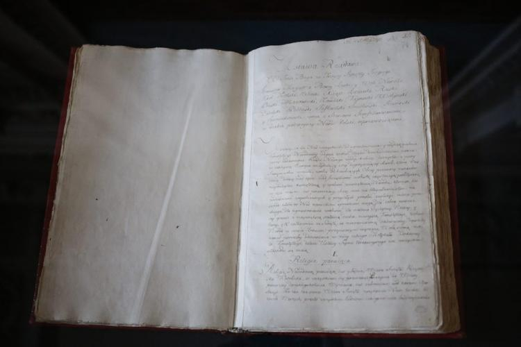 Oryginalny rękopis Konstytucji 3 Maja. Fot. PAP/L. Szymański