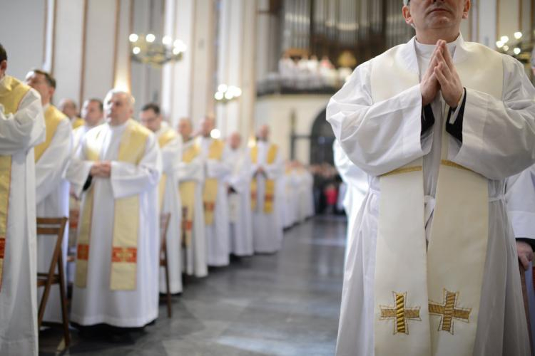 Uroczysta msza krzyżma świętego w Wielki Czwartek. Fot. PAP/J. Turczyk