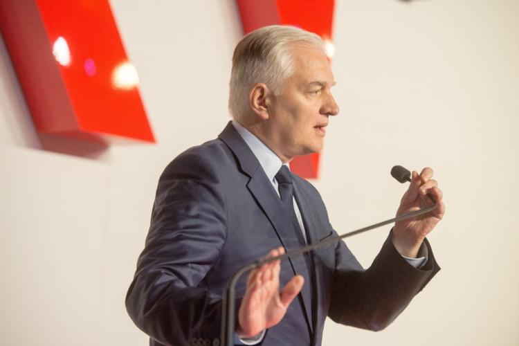 Wicepremier, minister nauki i szkolnictwa wyższego Jarosław Gowin podczas konferencji Narodowego Kongresu Nauki. Łódź, 25.05.2017. Fot. PAP/G. Michałowski