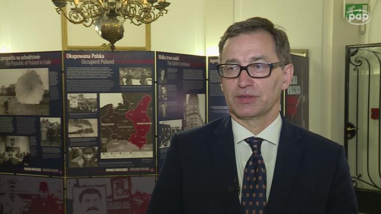Prezes IPN Jarosław Szarek. Źródło: serwis wideo PAP