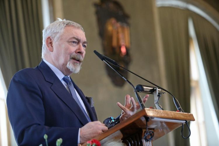 Prezydent Krakowa Jacek Majchrowski podczas otwarcia konferencji pt. "Początek drogi do niepodległości Polski - Kraków, 28 maja 1917". Fot. PAP/S. Rozpędzik