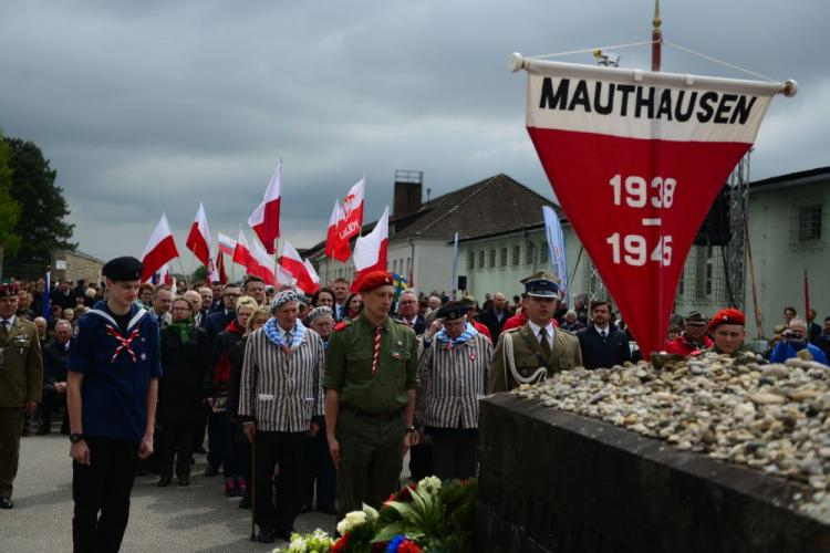 Centralne uroczystości 72. rocznicy wyzwolenia niemieckich nazistowskich obozów koncentracyjnych systemu Mauthausen-Gusen. Mauthausen, 07.05.2017. Fot. PAP/J. Kamiński 