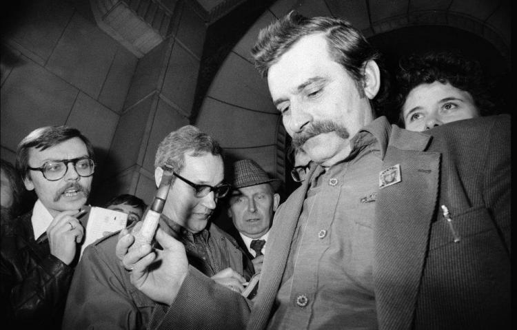 Lech Wałęsa, 1981 r. Fot. PAP/D. Kwiatkowski