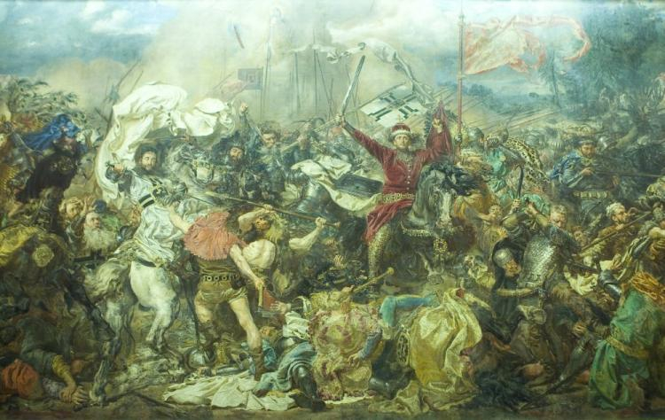 Fragment obrazu „Bitwa pod Grunwaldem” Jana Matejki. Fot. PAP/P. Kula