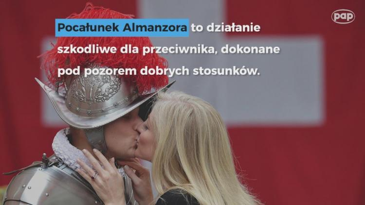 Niebezpieczne pocałunki w polszczyźnie: pocałunek śmierci czy Almanzora. Źródło: serwis wideo PAP