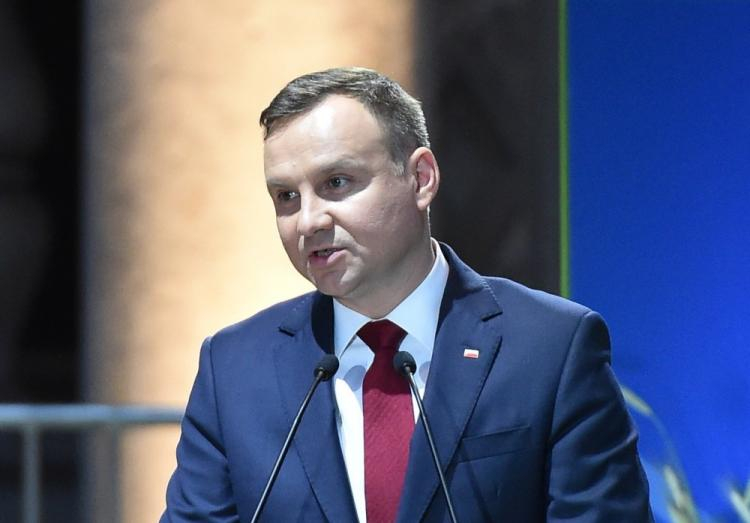 Prezydent RP Andrzej Duda przemawia podczas otwarcia 41. sesji Komitetu Światowego Dziedzictwa UNESCO na Zamku Królewskim na Wawelu. Fot. PAP/J. Bednarczyk 