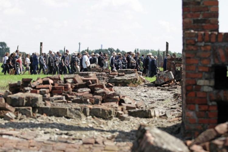 Uroczystości Międzynarodowego Dnia Pamięci o Zagładzie Romów w byłym niemieckim obozie zagłady Auschwitz II-Birkenau. 02.08.2016. Fot. PAP/S. Rozpędzik