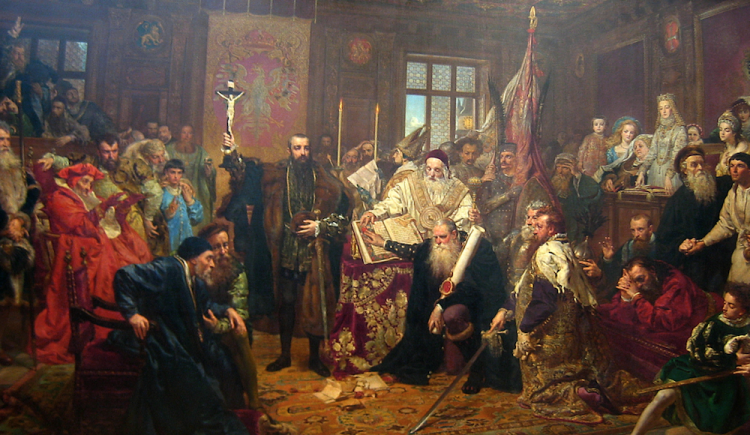 "Unia lubelska". Obraz Jana Matejki. Źródło: Wikipedia