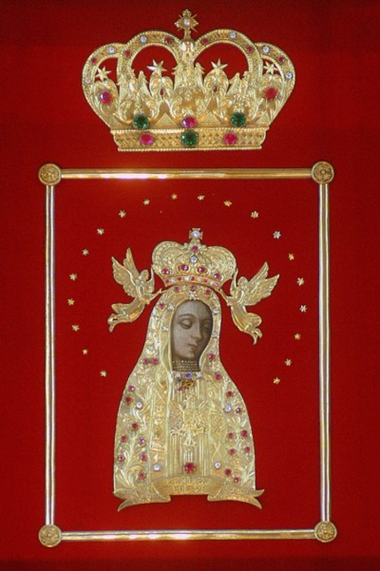 Cudowny Obraz Matki Bożej Licheńskiej. Źródło: Sanktuarium Matki Bożej Licheńskiej
