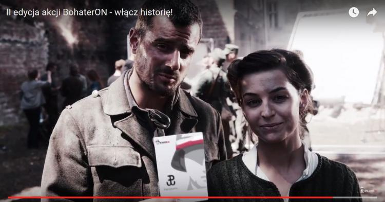Kampania „BohaterON – włącz historię!”. Źródło: profil akcji „BohaterON – włącz historię!” w serwisie YouTube
