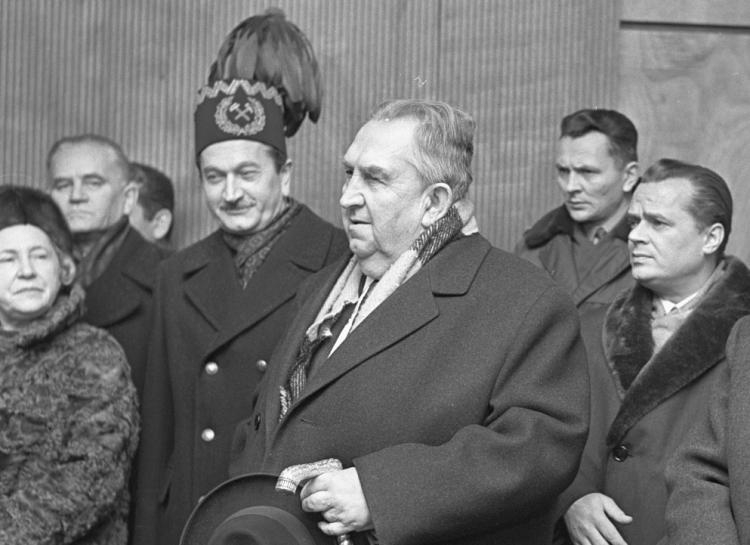 Jerzy Ziętek w Kopalni Węgla Kamiennego Zofiówka. 1969 r. Fot. PAP/K. Seko