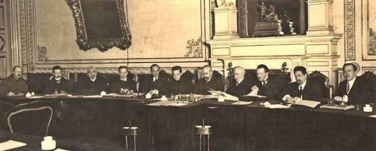 Posiedzenie rosyjskiego Rządu Tymczasowego.03.1917. Źródło: Wikimedia Commons/rusarchives.ru