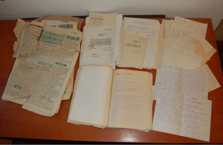 Dokumenty NSZZ "Solidarność" znalezione w Ostródzie. Źródło: Muzeum w Ostródzie