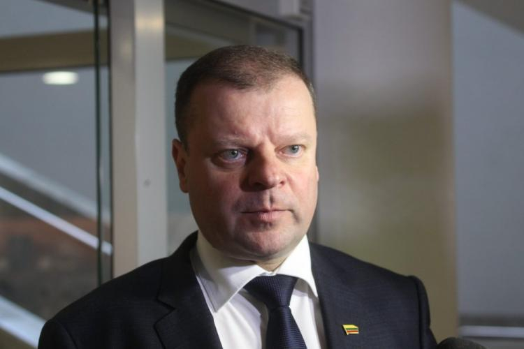 Premier Litwy Saulius Skvernelis. Fot. PAP/EPA