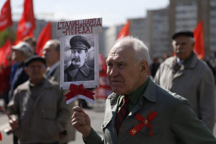 Demonstracja 1-Majowa w Moskwie. 01.05.2016. Fot. PAP/EPA