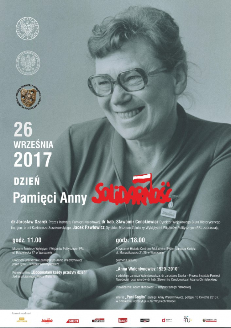 Dzień poświęcony pamięci Anny Solidarność - 26 września 2017 r.