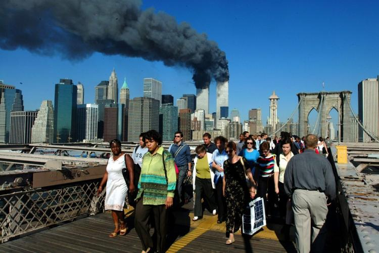 Ataki na WTC 11 września 2001 r. Fot. PAP/EPA