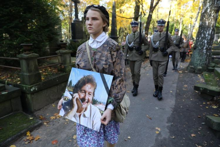 Uroczystości pogrzebowe Hanny Szczepanowskiej ps. Heban na Starych Powązkach w Warszawie. Fot. PAP/R. Guz 