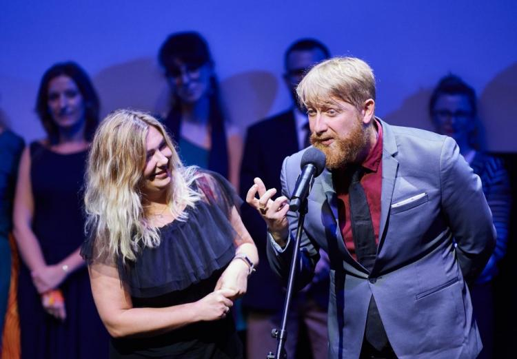 Reżyserzy filmu "Twój Vincent" Dorota Kobiela i Hugh Welchman. Fot. PAP/A. Warżawa 