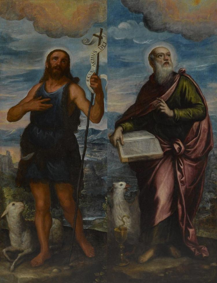 Domenico Tintoretto – obrazy z Tarnogrodu: św. Jan Chrzciciel oraz św. Jan Ewangelista. Źródło: Zamek Królewski w Warszawie - Muzeum / Centrum Prasowe PAP