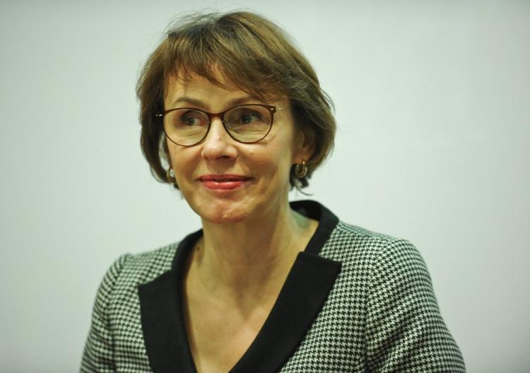 Telewizja Biełsat Agnieszka Romaszewska-Guzy. 2015 r. Fot. PAP/M. Obara 